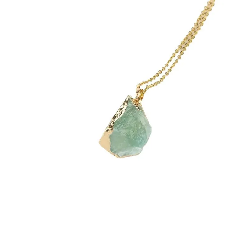 Wholesale Irregular Crystal Electroplated Necklaces