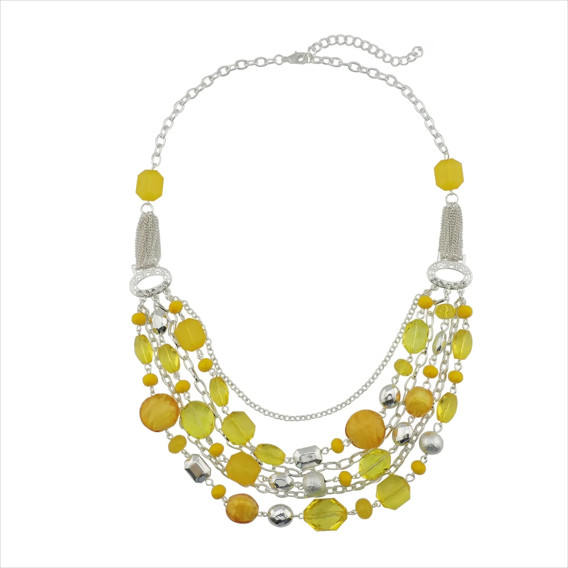 Wholesale Multi-layer Glass Bead Acrylic Necklace