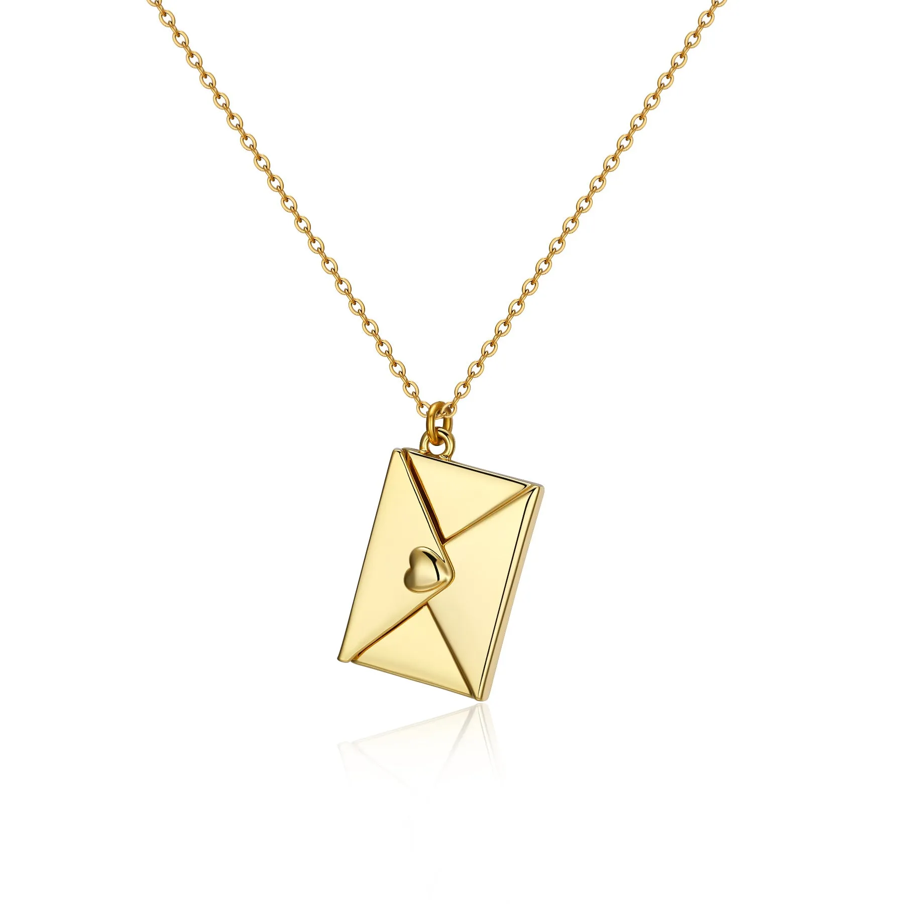 Wholesale Openable DIY Engraved Love Letter Necklace Collarbone Chain Valentine's Day Gift