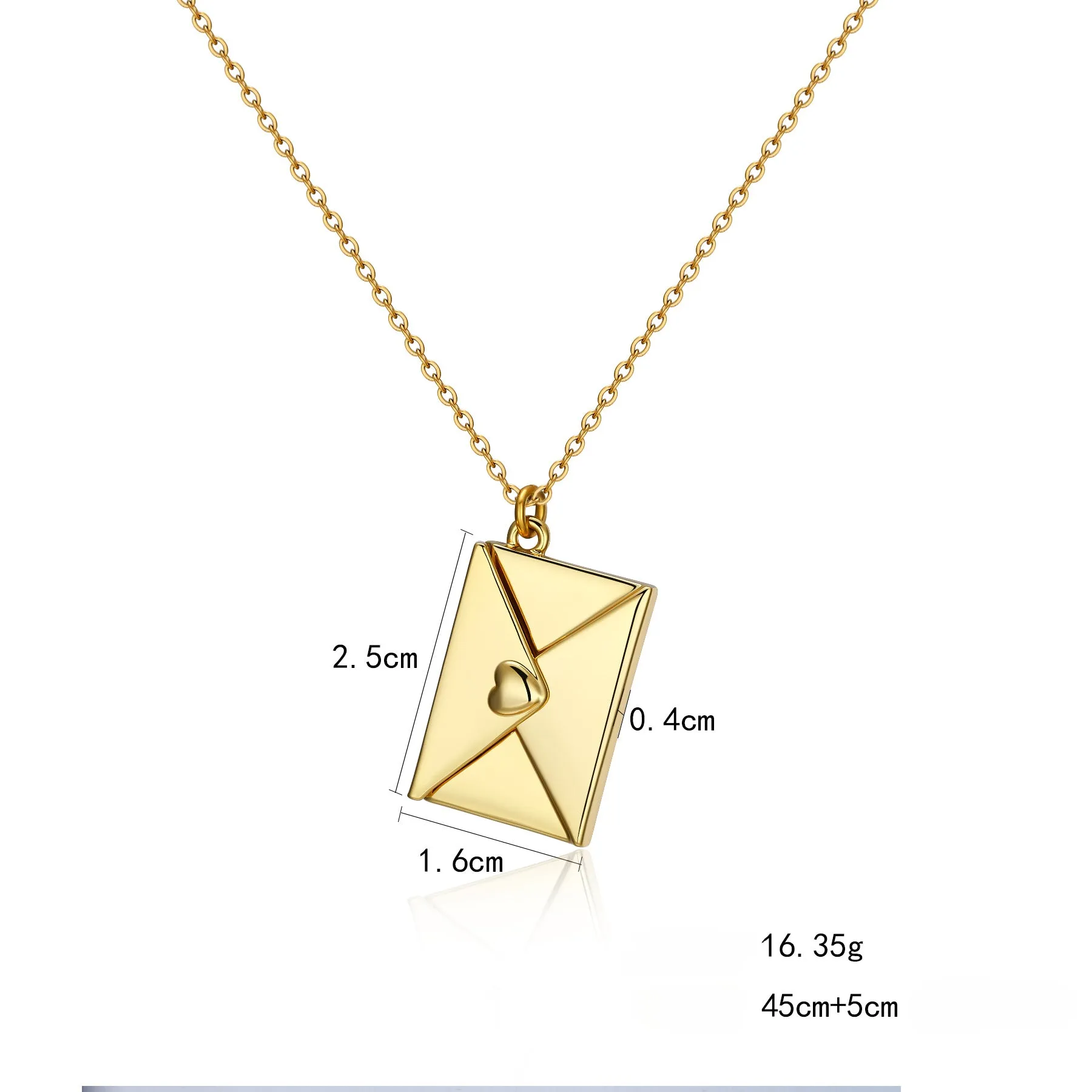 Wholesale Openable DIY Engraved Love Letter Necklace Collarbone Chain Valentine's Day Gift