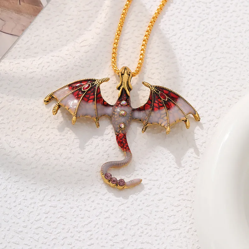 Wholesale  Retro Cartoon Pendant Diamond Necklace