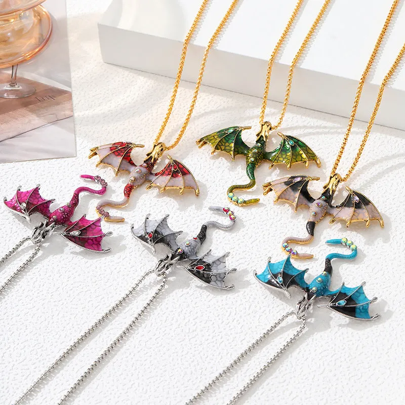 Wholesale  Retro Cartoon Pendant Diamond Necklace