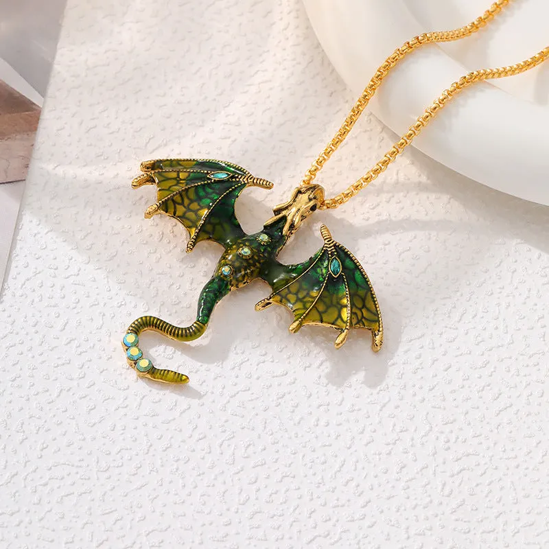 Wholesale  Retro Cartoon Pendant Diamond Necklace