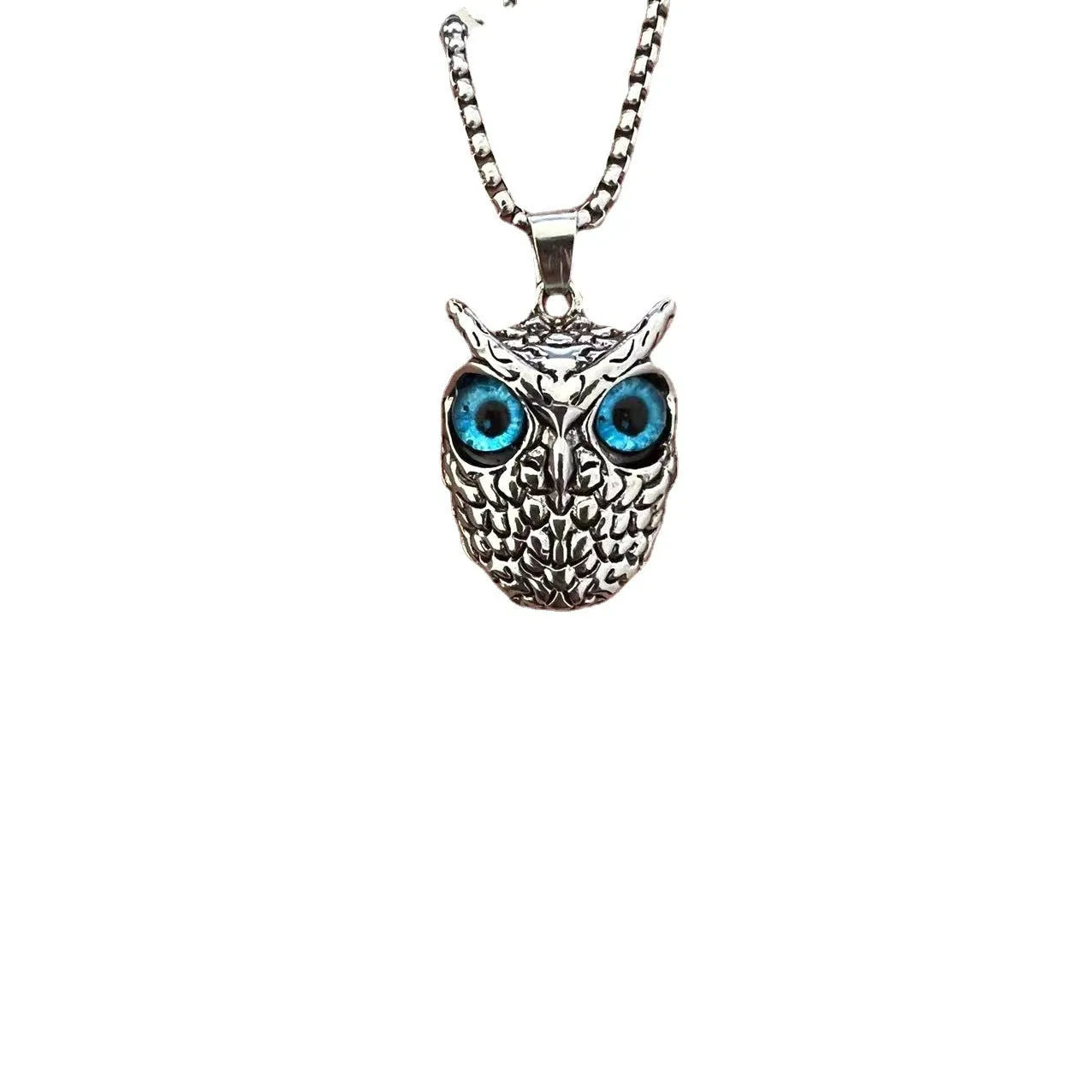 Wholesale Retro Punk Style Owl Necklace Sweater Chain