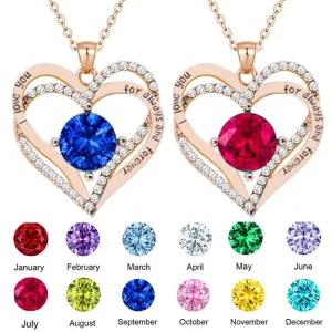 Wholesale Rose Gold Twelve Birthstone Necklace