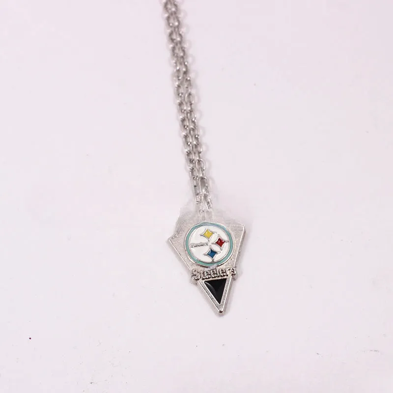 Wholesale Team Logo Dripping Triangle Necklace