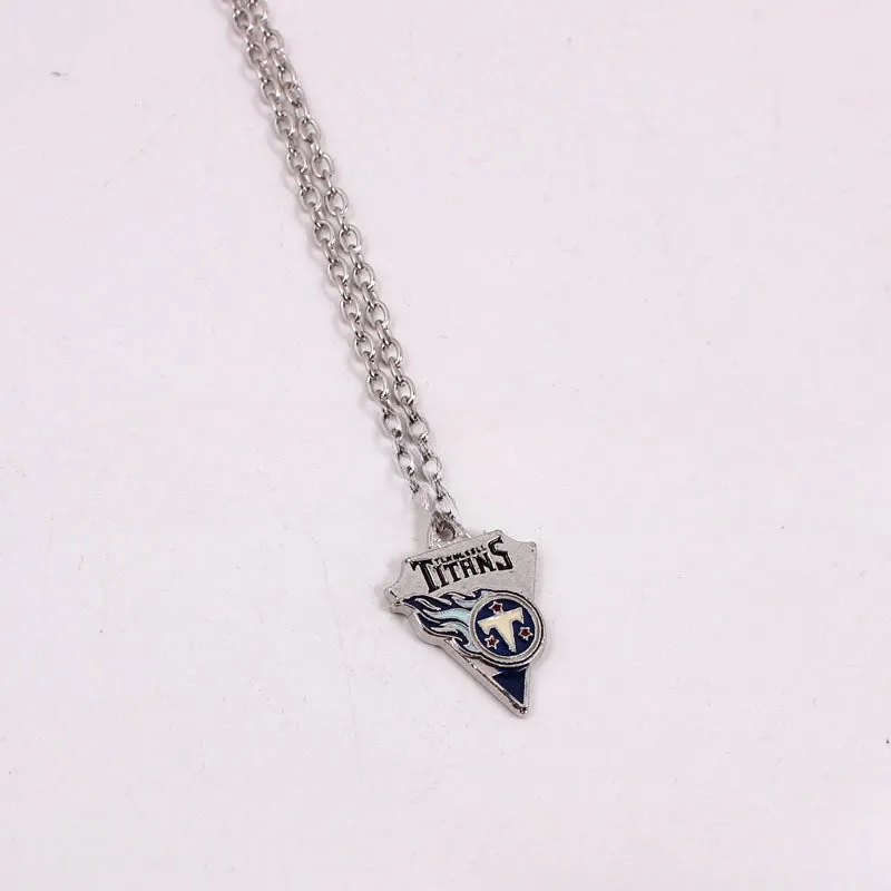 Wholesale Team Logo Dripping Triangle Necklace