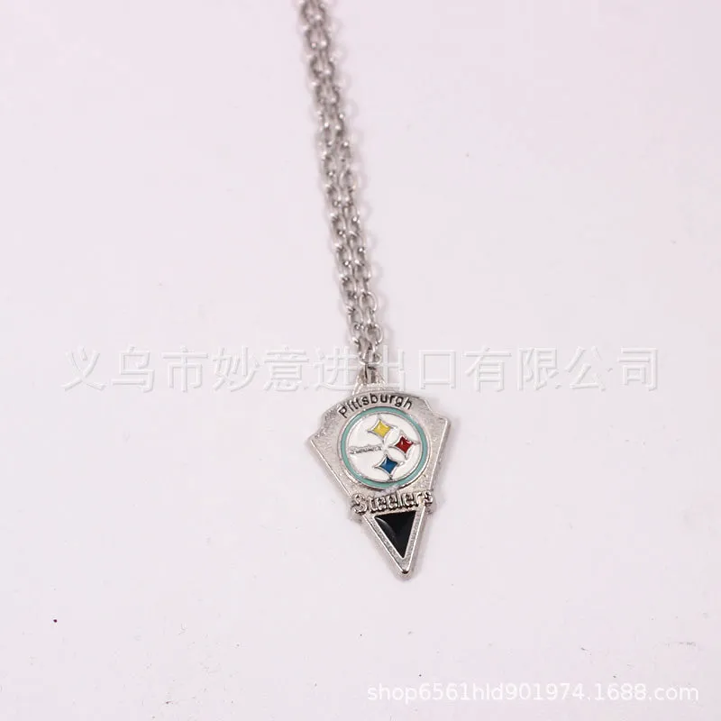 Wholesale Team Logo Dripping Triangle Necklace