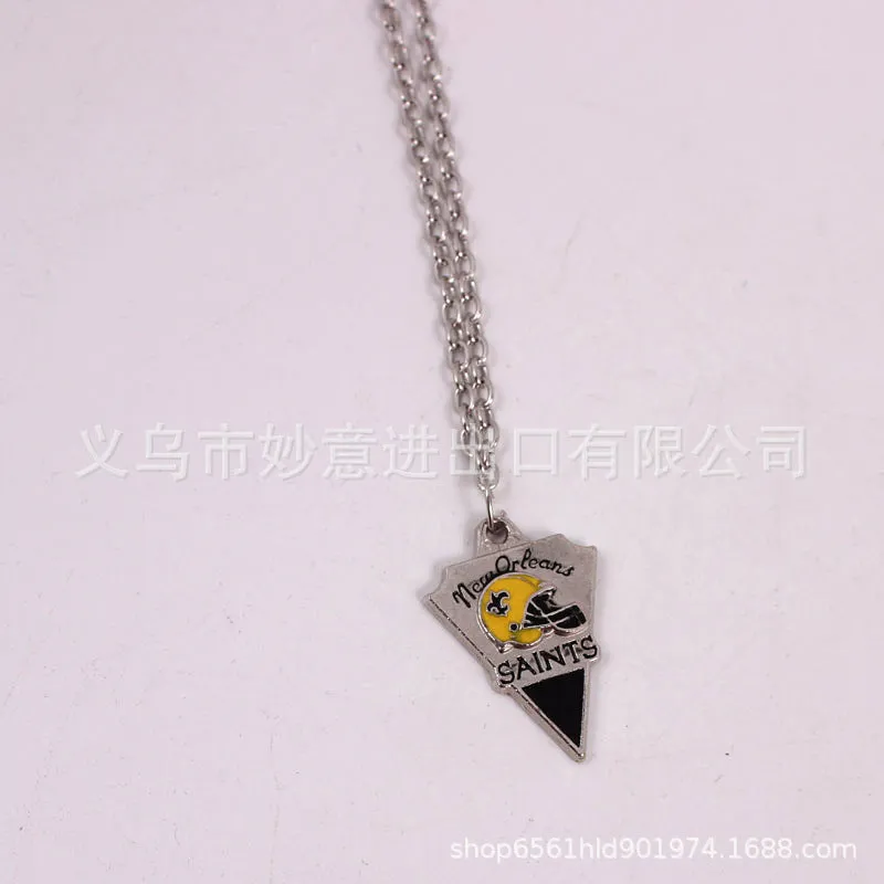 Wholesale Team Logo Dripping Triangle Necklace