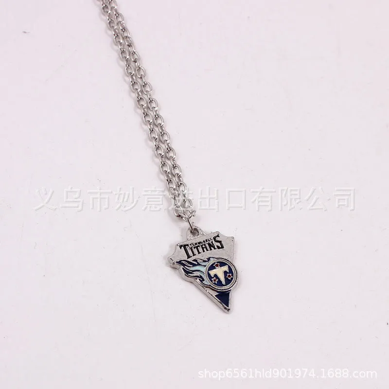 Wholesale Team Logo Dripping Triangle Necklace