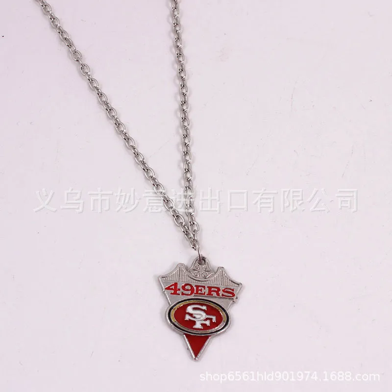 Wholesale Team Logo Dripping Triangle Necklace