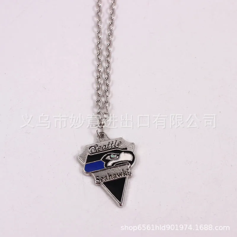 Wholesale Team Logo Dripping Triangle Necklace