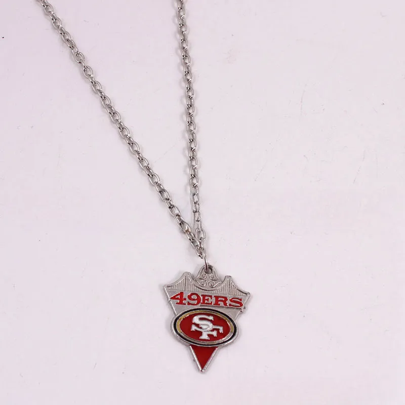 Wholesale Team Logo Dripping Triangle Necklace