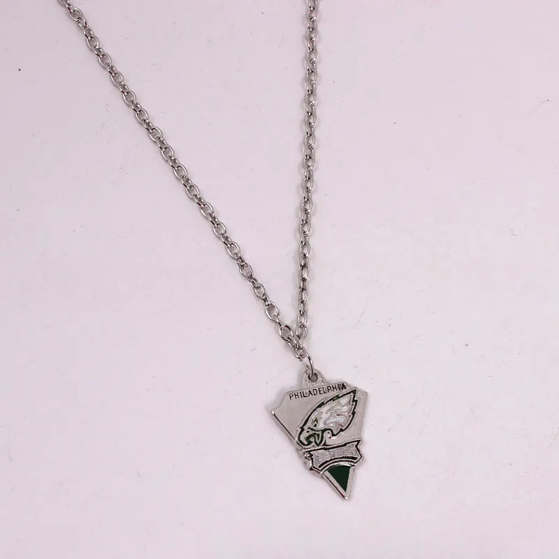 Wholesale Team Logo Dripping Triangle Necklace
