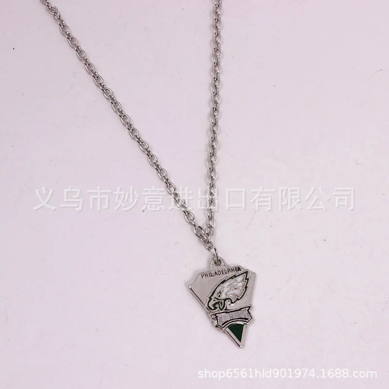 Wholesale Team Logo Dripping Triangle Necklace