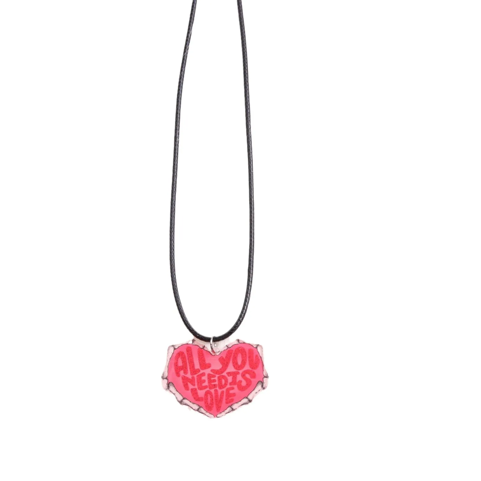 Wholesale Valentine's Day Heart Gnome Rainbow Necklace