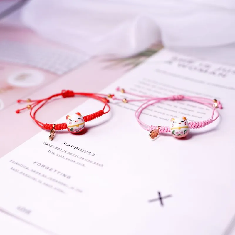 Women's Simple Cute Ceramic Braided Bracelet