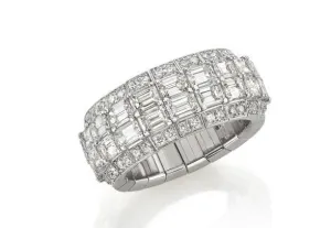 Xpandable Collection Full Way East-West Emerald Cut Band